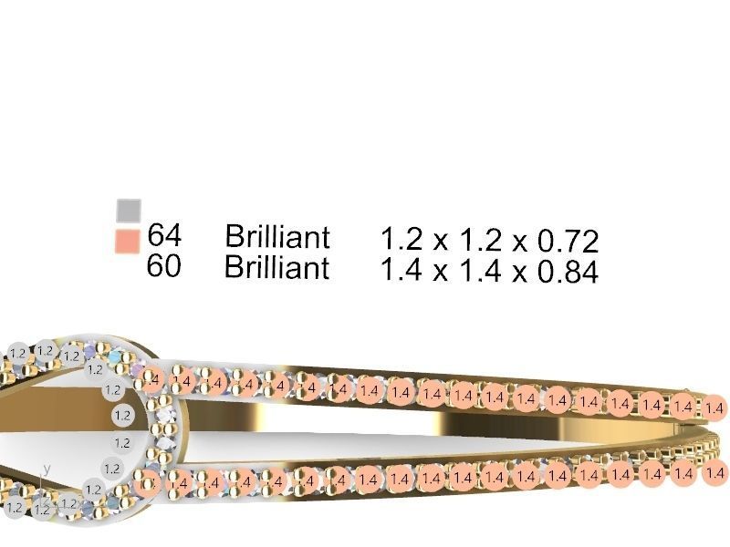 diamond bracelet stl verified 3D print model_11