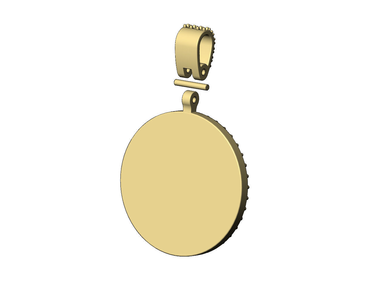 Diamond bail and memory picture pendant 3D print model_8