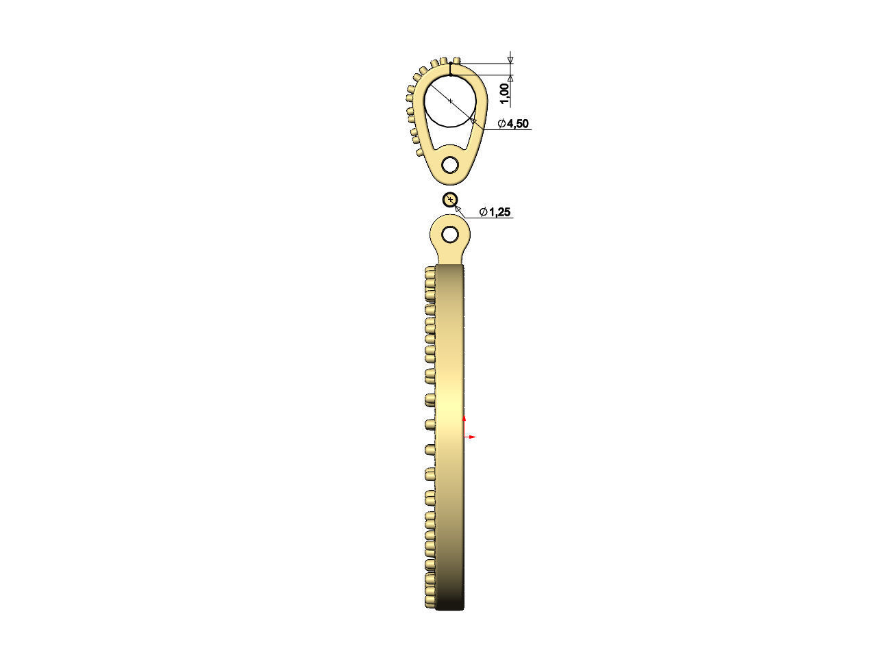 Diamond bail and memory picture pendant 3D print model_7