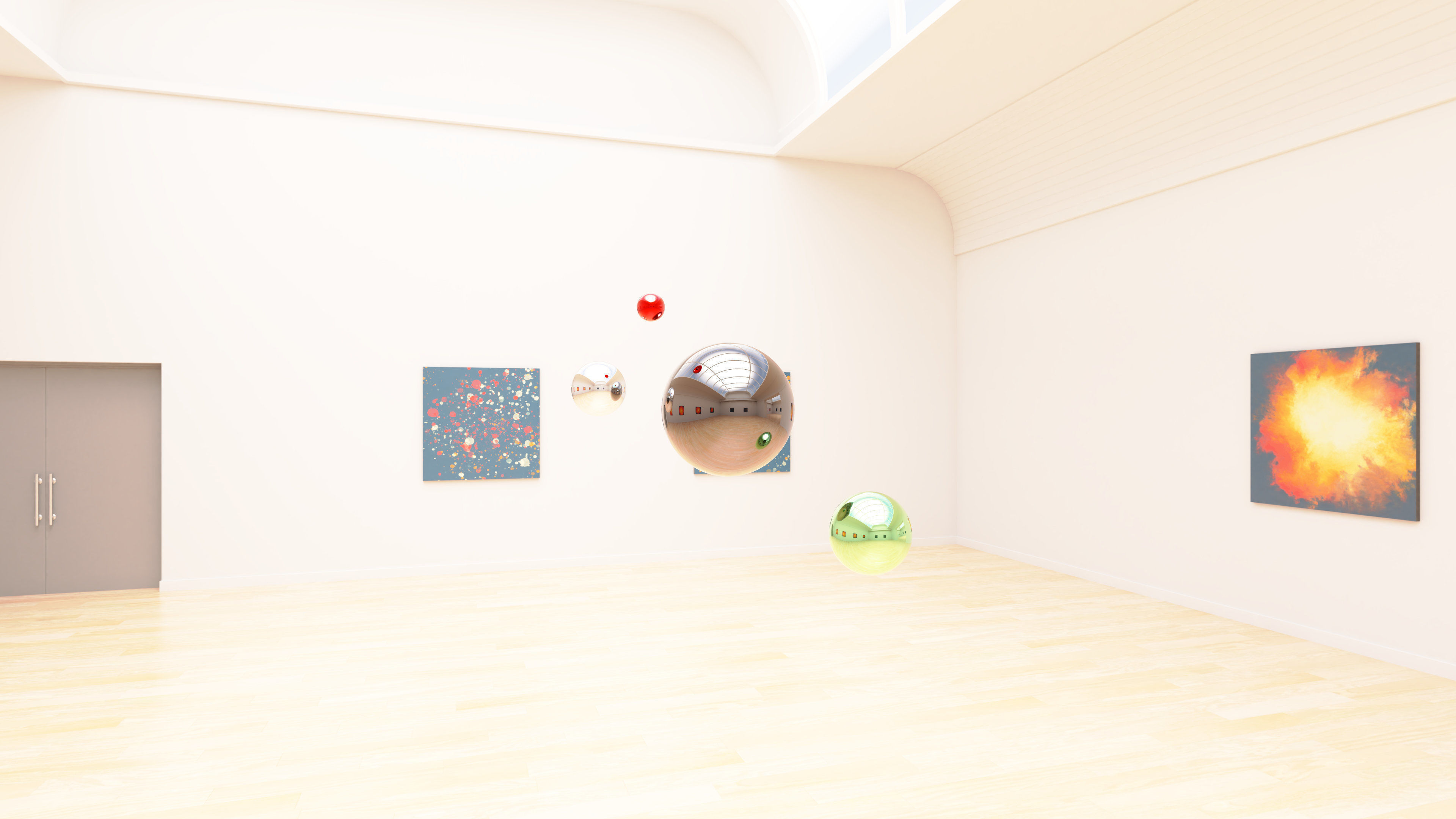 HDRI - Art Museum Gallery Interior 24 - 16384x8192 Texture_10