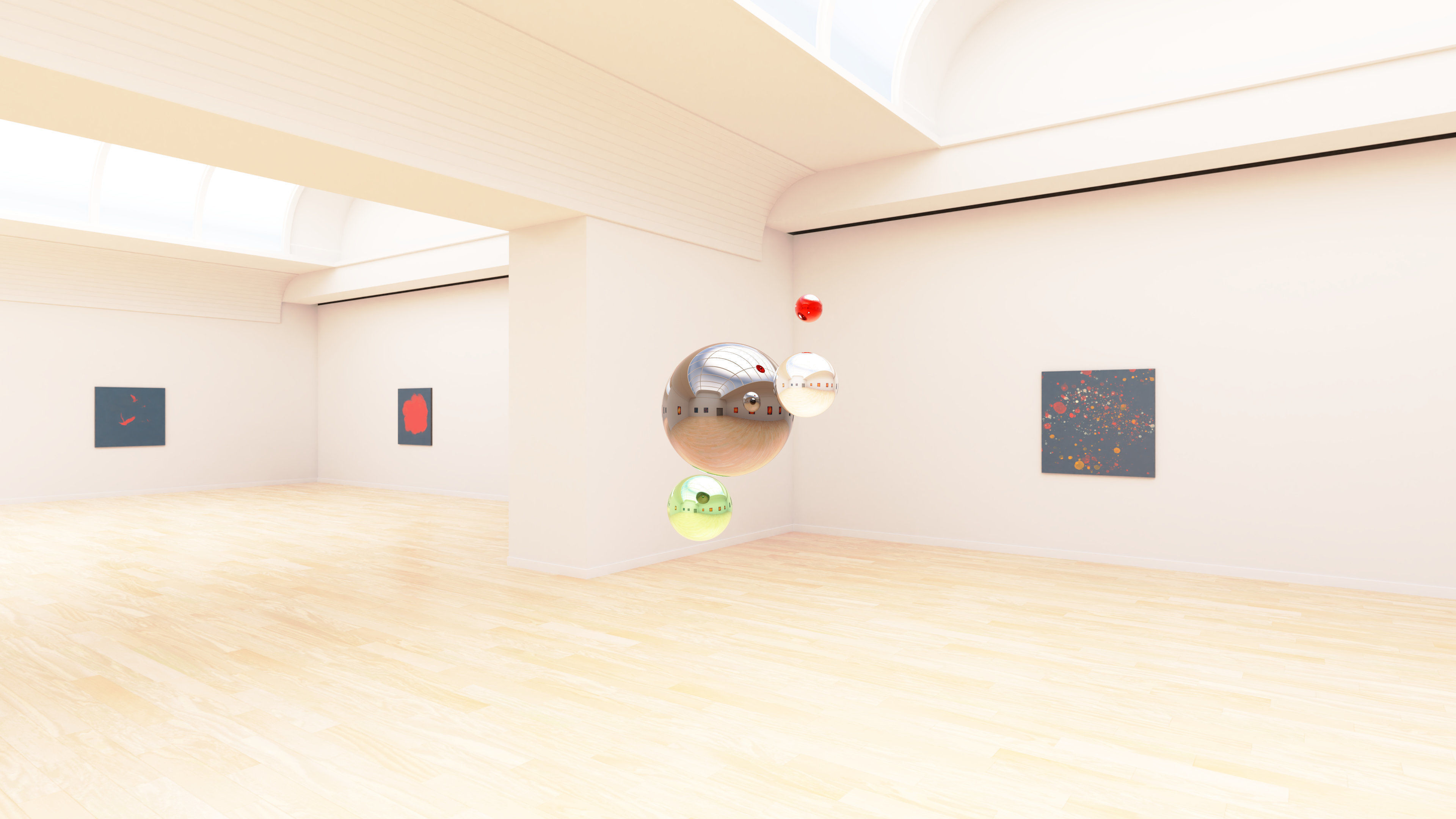 HDRI - Art Museum Gallery Interior 24 - 16384x8192 Texture_3