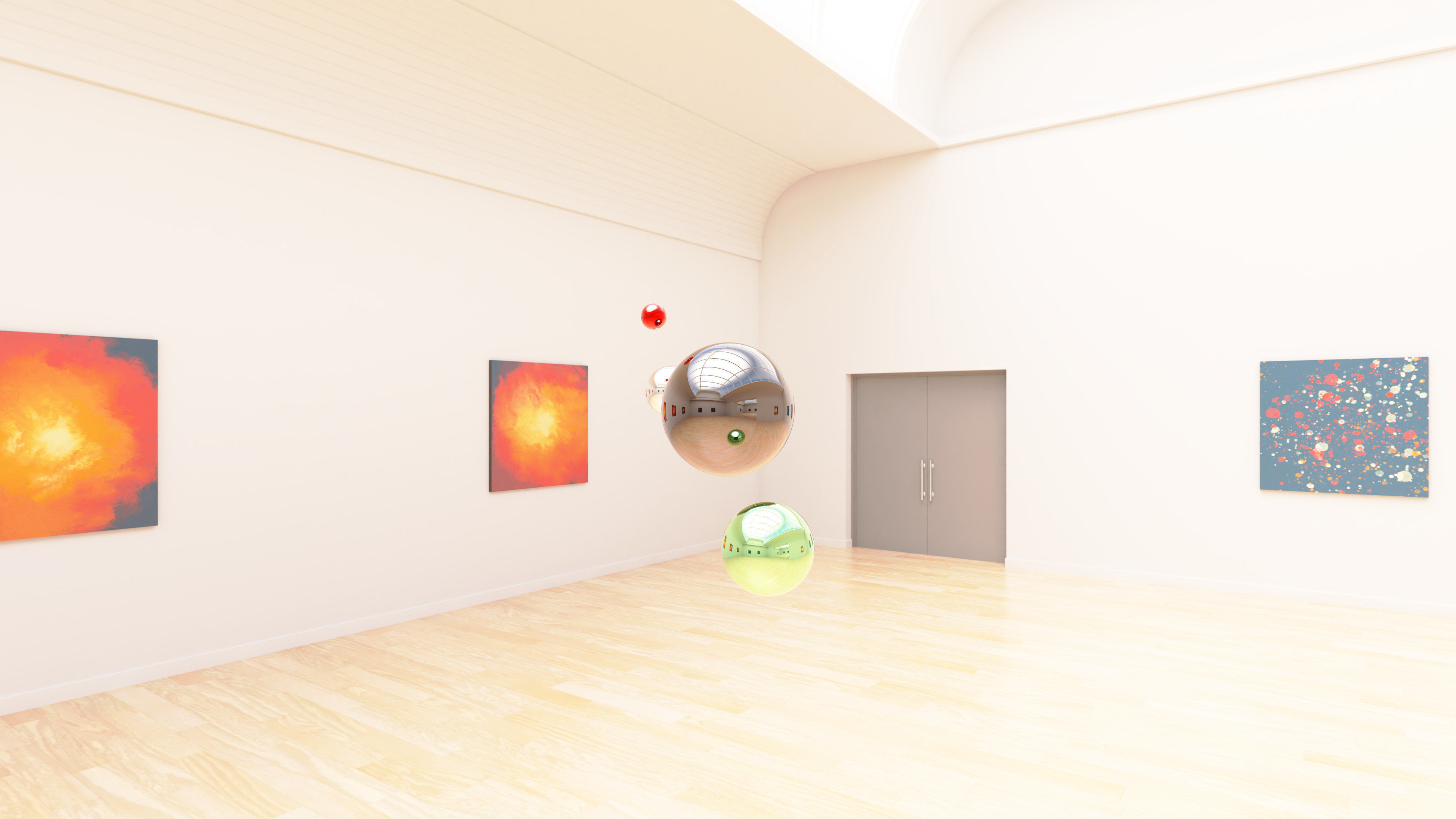 HDRI - Art Museum Gallery Interior 24 - 16384x8192 Texture_13