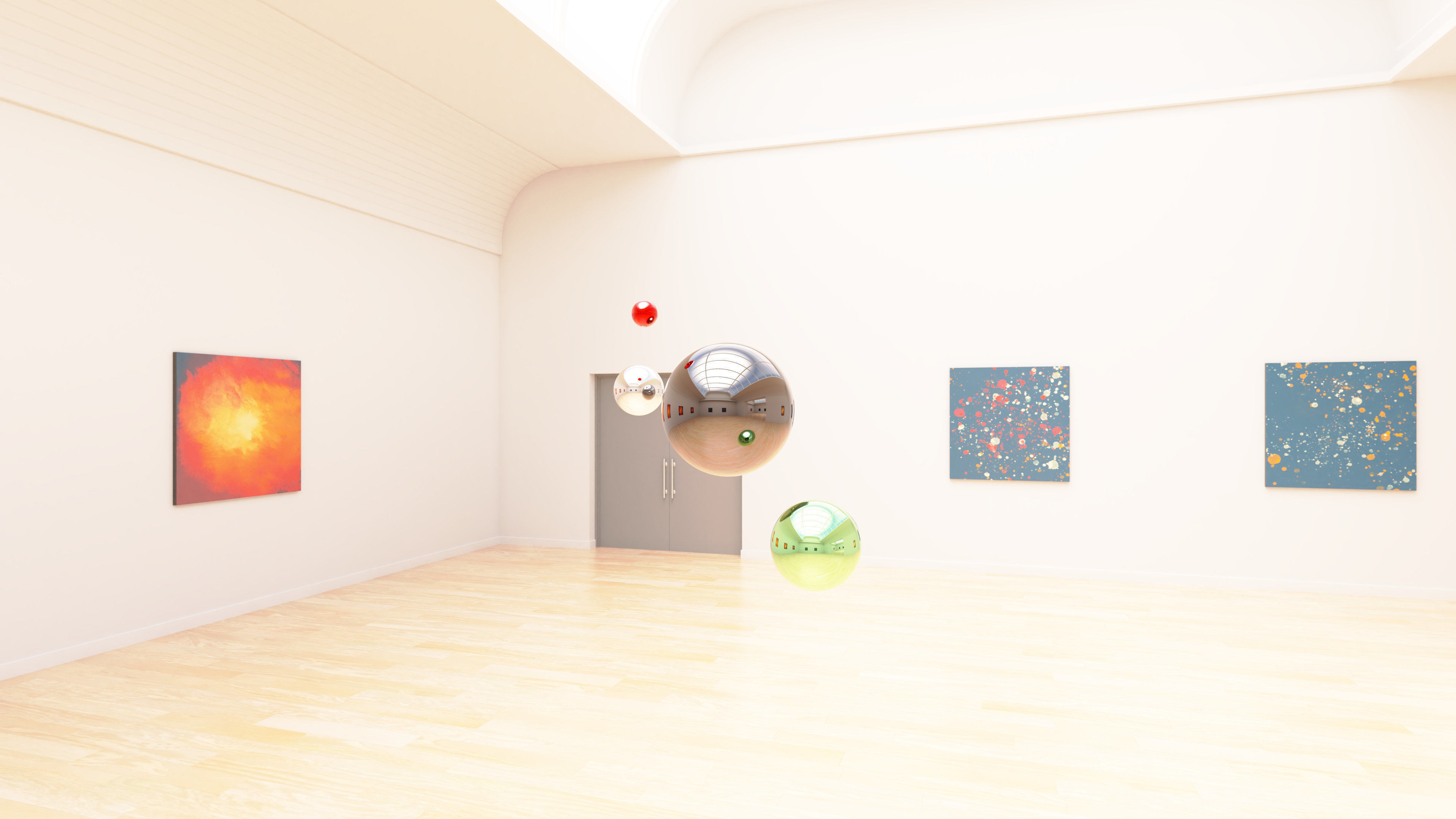 HDRI - Art Museum Gallery Interior 24 - 16384x8192 Texture_12