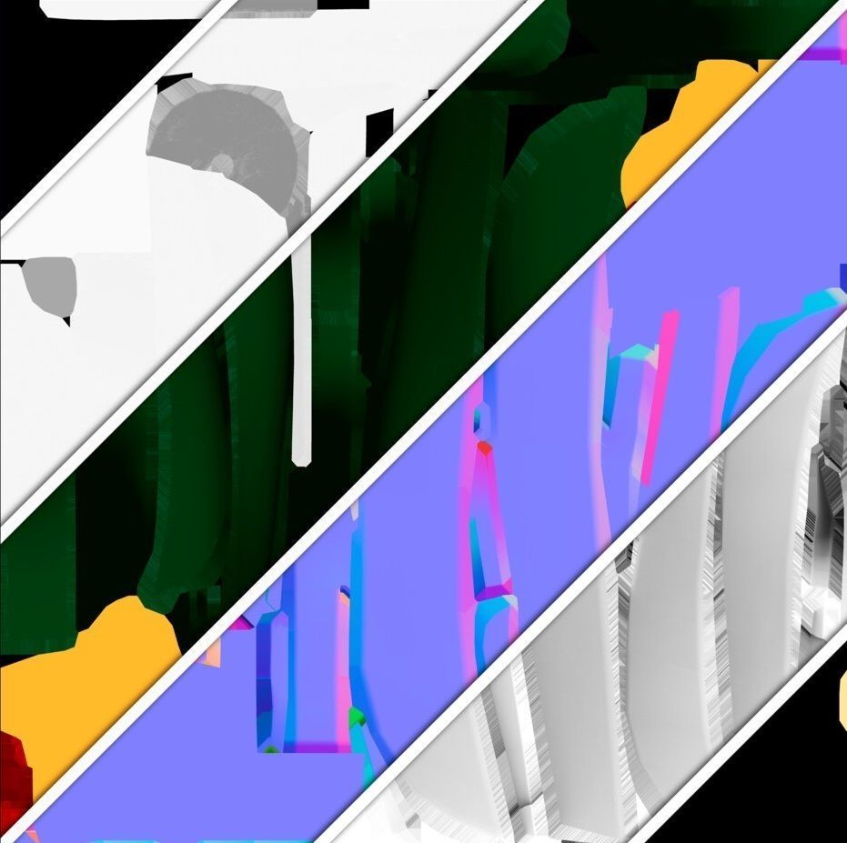 Christmas Tree Low-poly 3D model_9