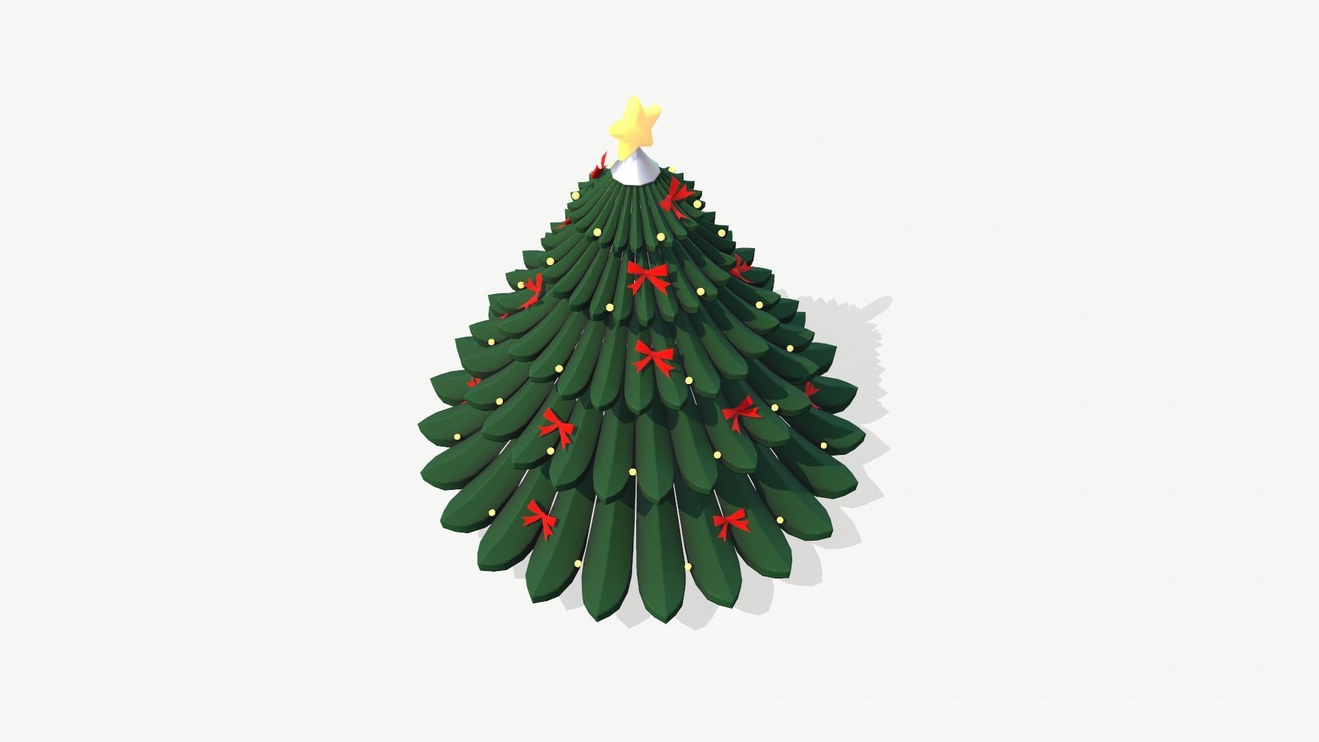 Christmas Tree Low-poly 3D model_7