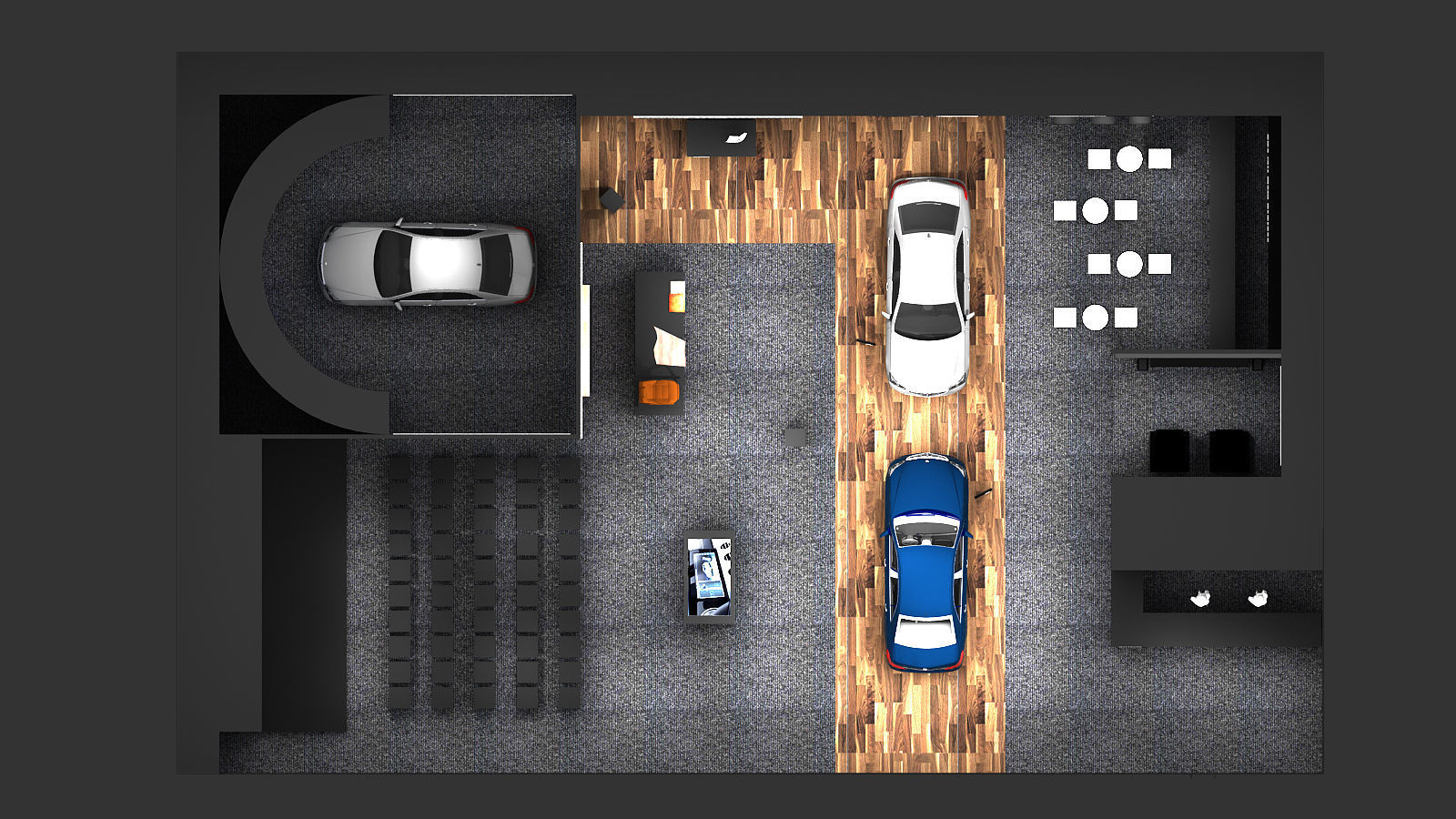 benz booth  pop up store 3D model_3