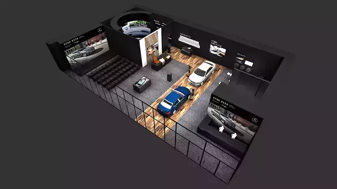 benz booth  pop up store