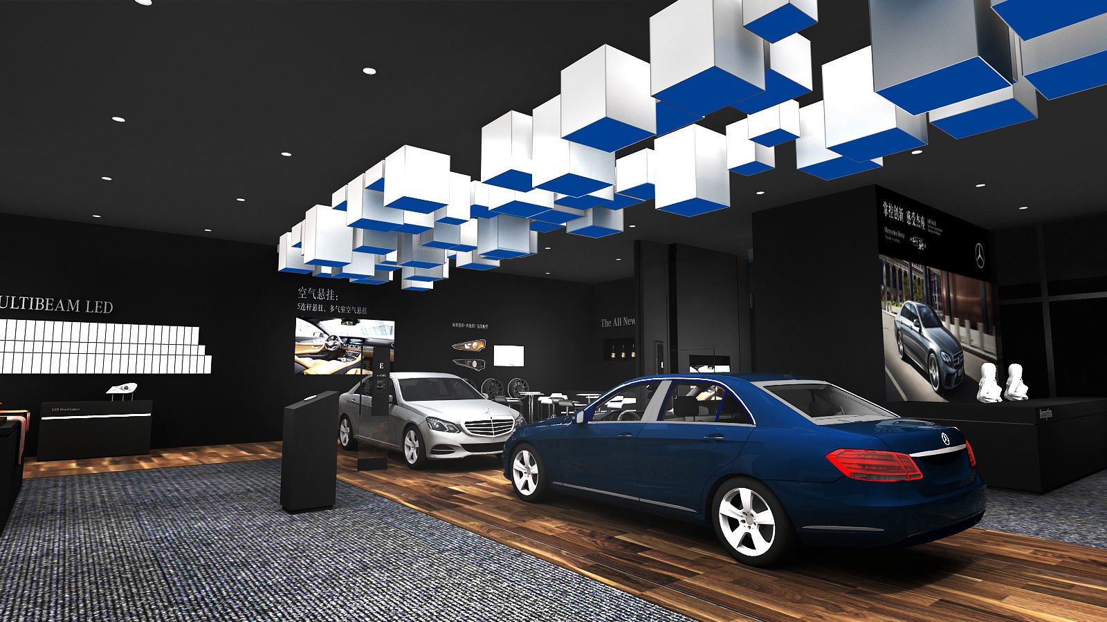 benz booth  pop up store 3D model_1