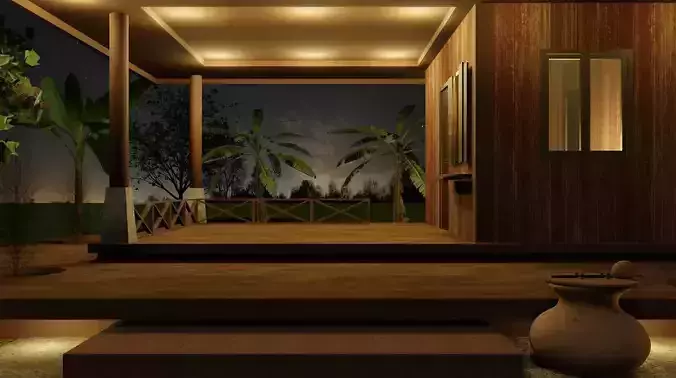Tropical small house - 2 3D model