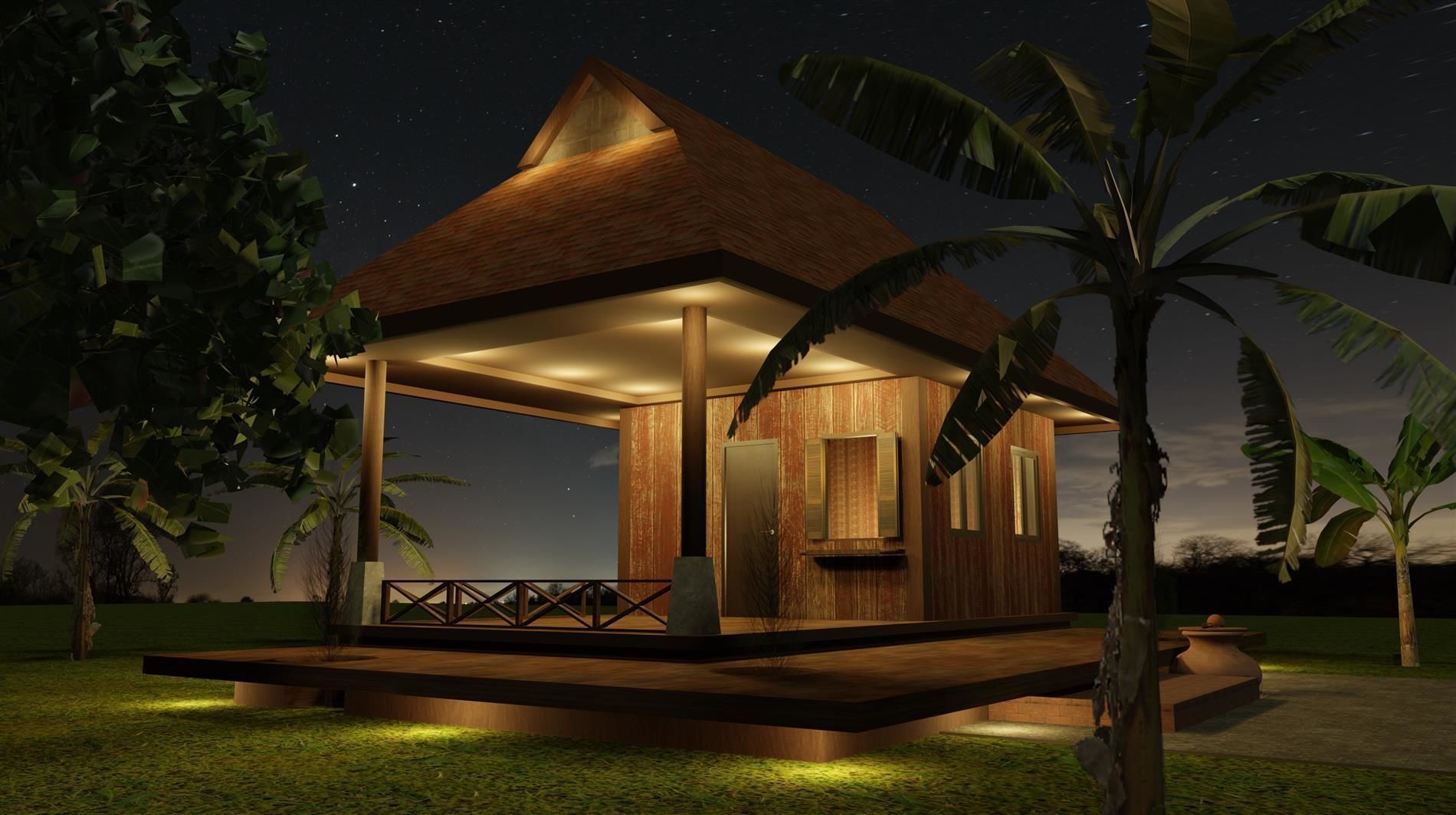 Tropical small house - 2 3D model_3