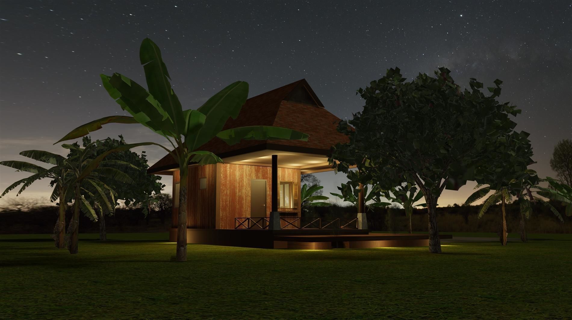 Tropical small house - 2 3D model_4
