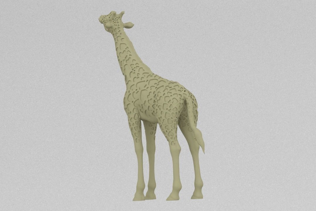 giraffe in love 3D print model_2