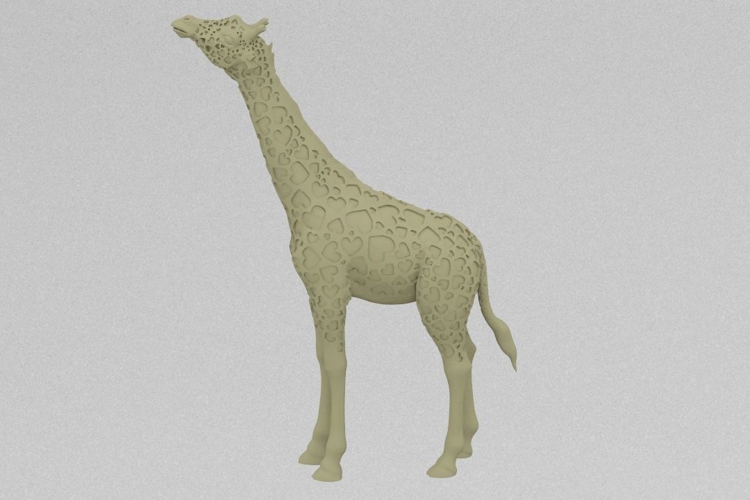 giraffe in love 3D print model_1