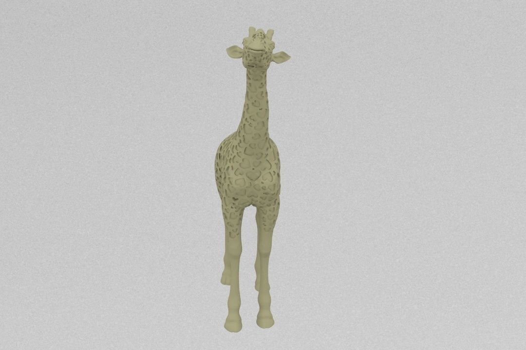 giraffe in love 3D print model_5
