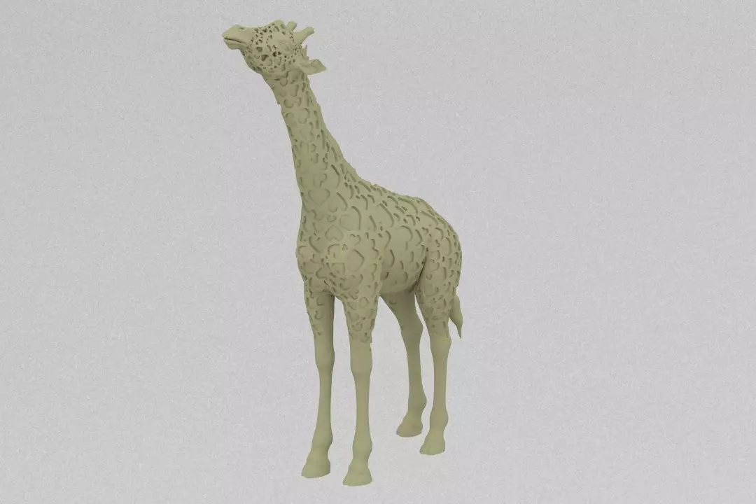 giraffe in love 3D print model_0