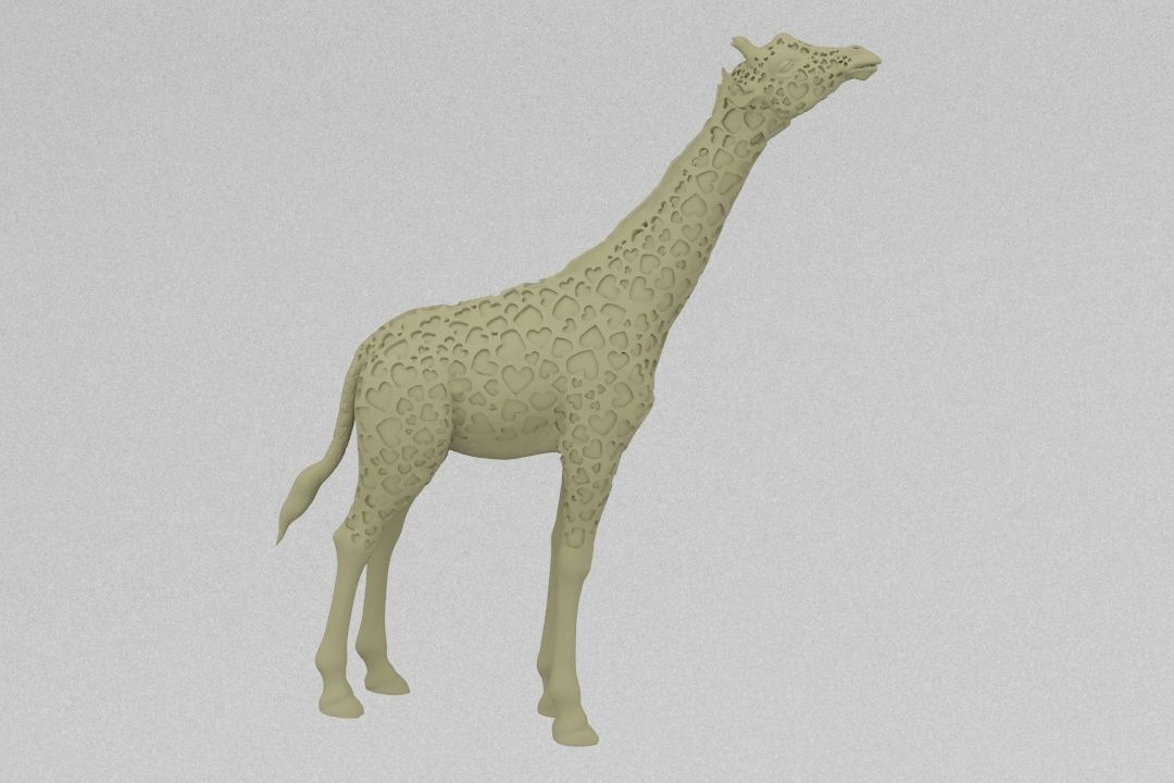 giraffe in love 3D print model_4