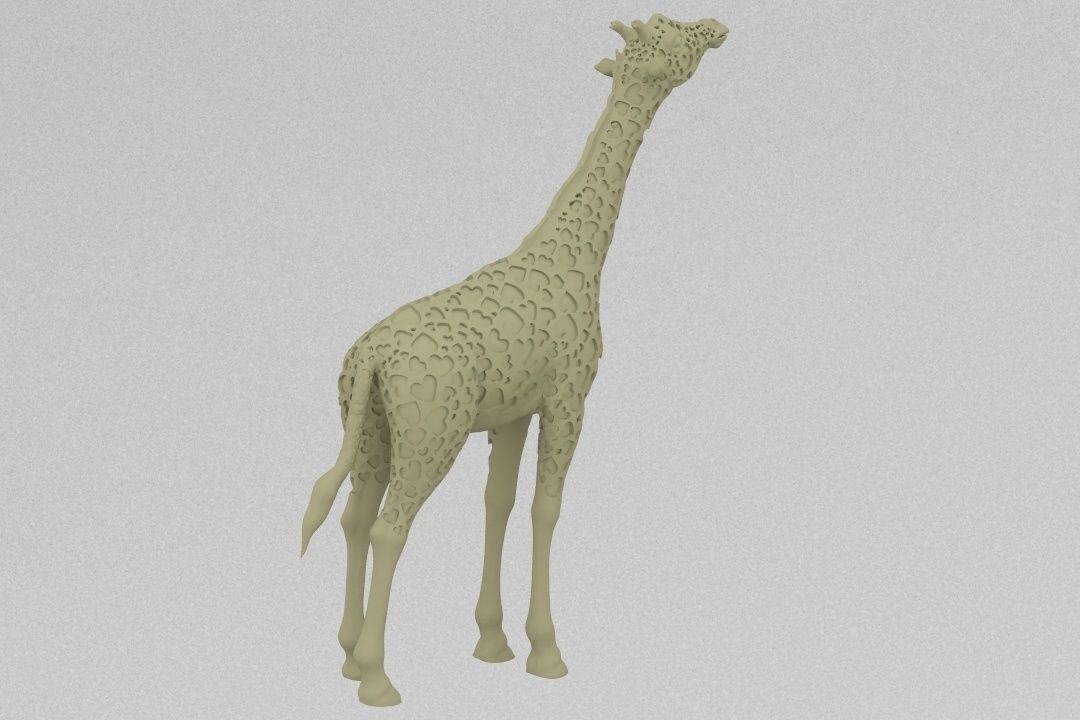 giraffe in love 3D print model_3