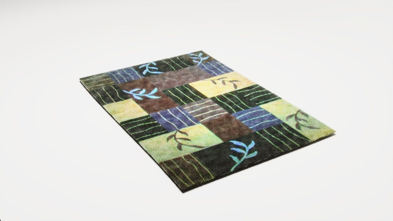 CARPET WOOL INTERIOR MODEL Low-poly 3D model_3