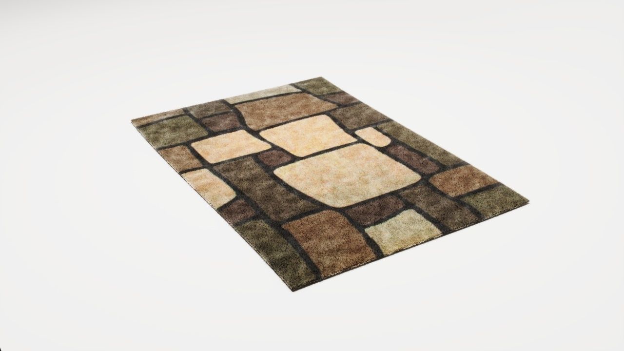 CARPET WOOL INTERIOR MODEL Low-poly 3D model_2