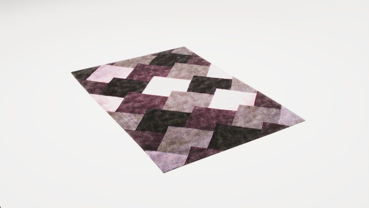 CARPET WOOL INTERIOR MODEL Low-poly 3D model_1