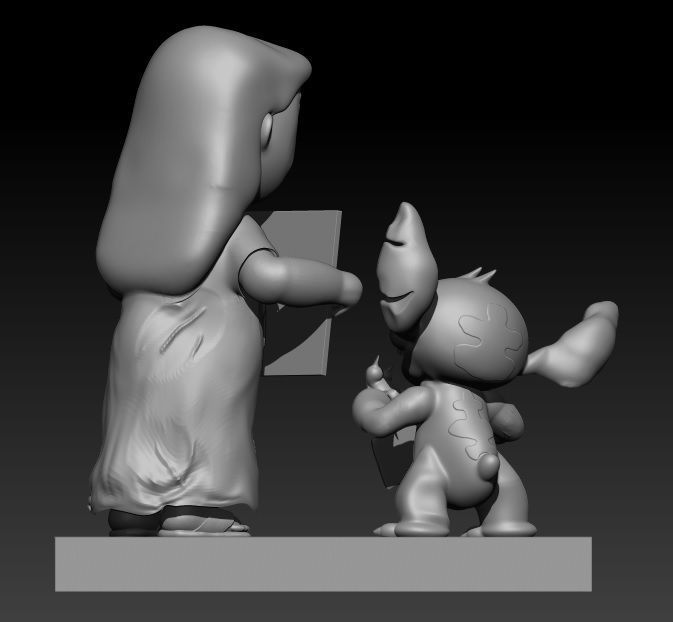 Lilo and Stich Ohana 3D print model_3