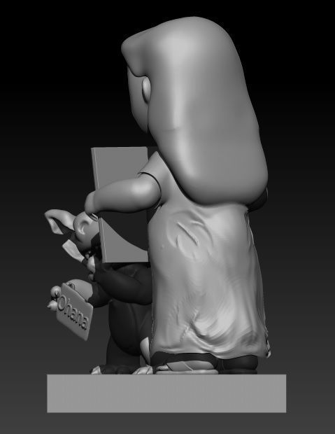 Lilo and Stich Ohana 3D print model_2