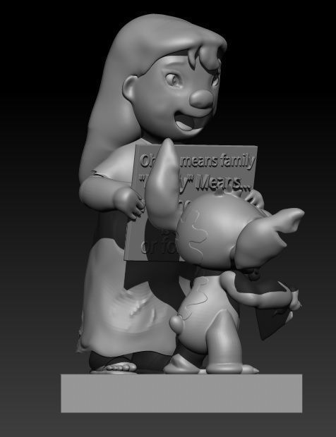 Lilo and Stich Ohana 3D print model_1