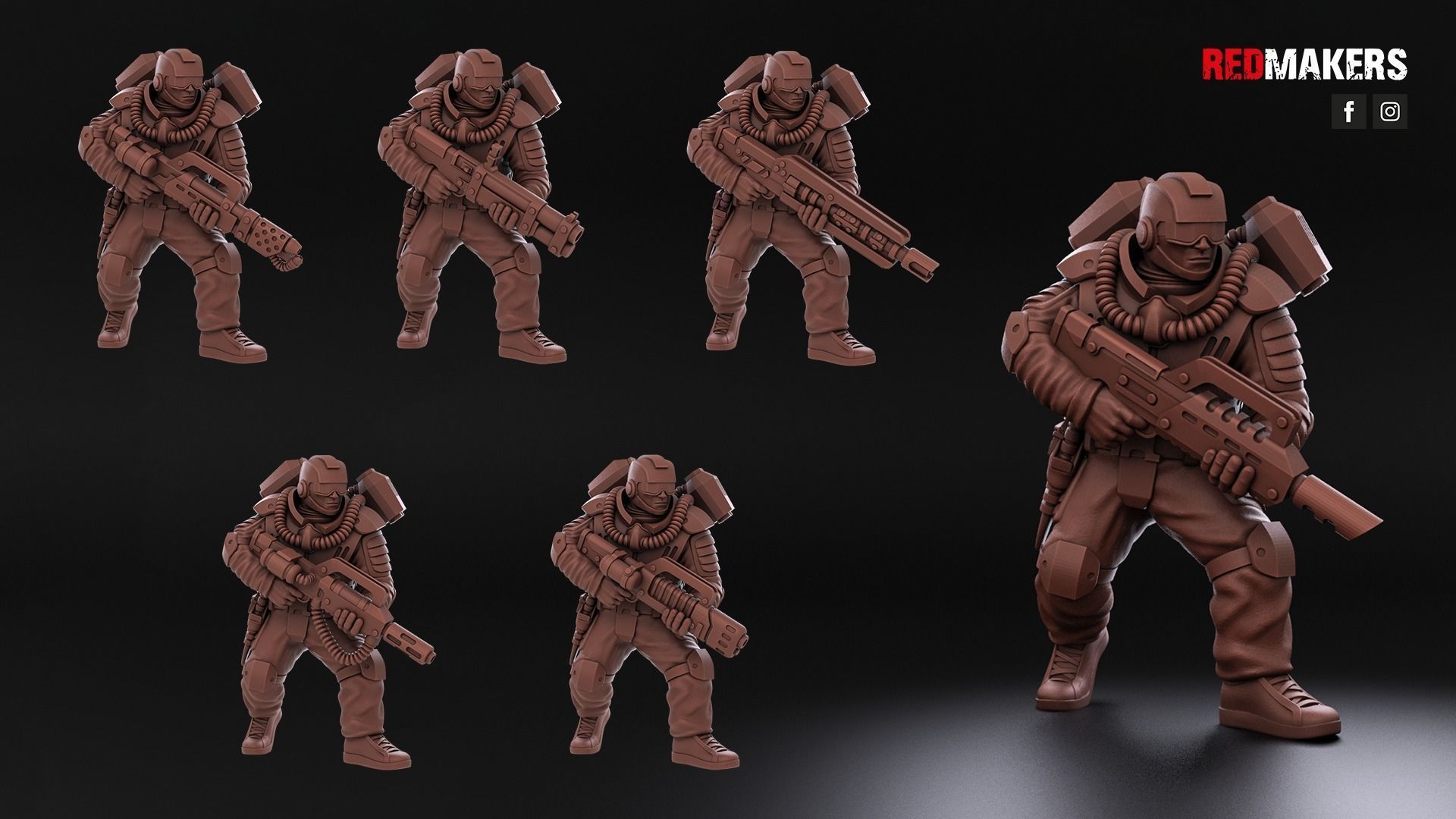 Airborne Division - Squad of the Imperial Force 3D print model_5