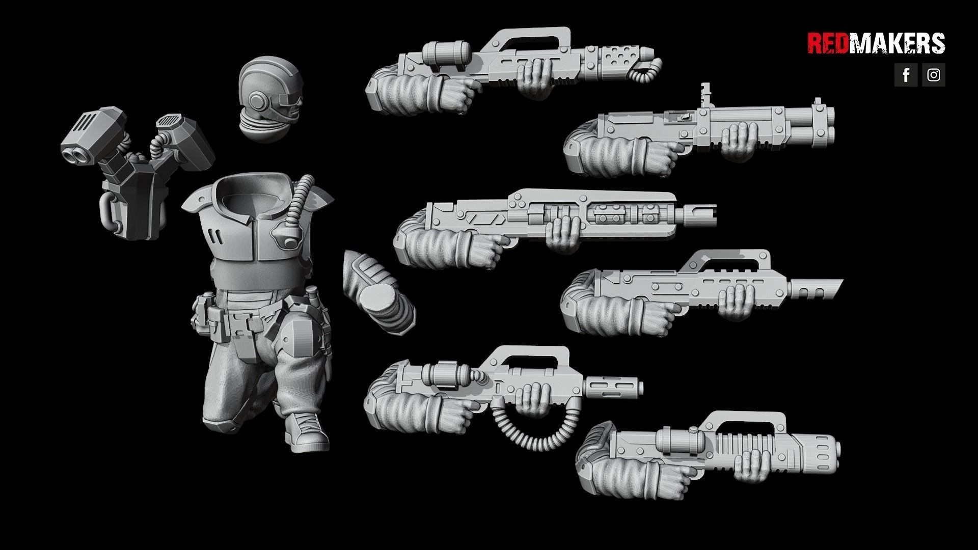 Airborne Division - Squad of the Imperial Force 3D print model_41