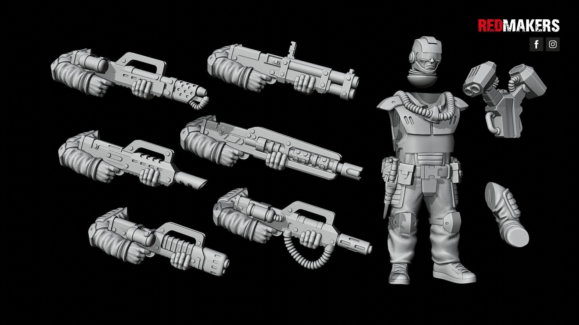 Airborne Division - Squad of the Imperial Force 3D print model_32