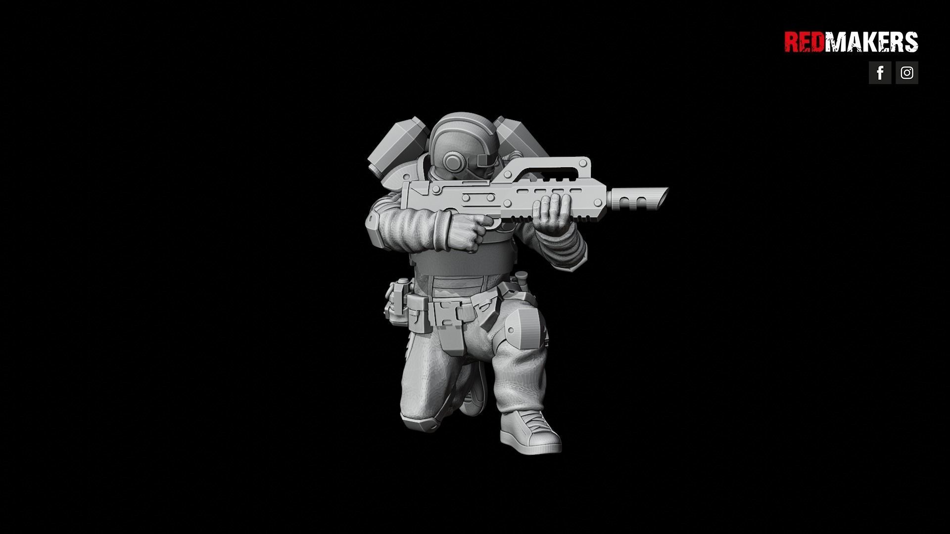 Airborne Division - Squad of the Imperial Force 3D print model_39