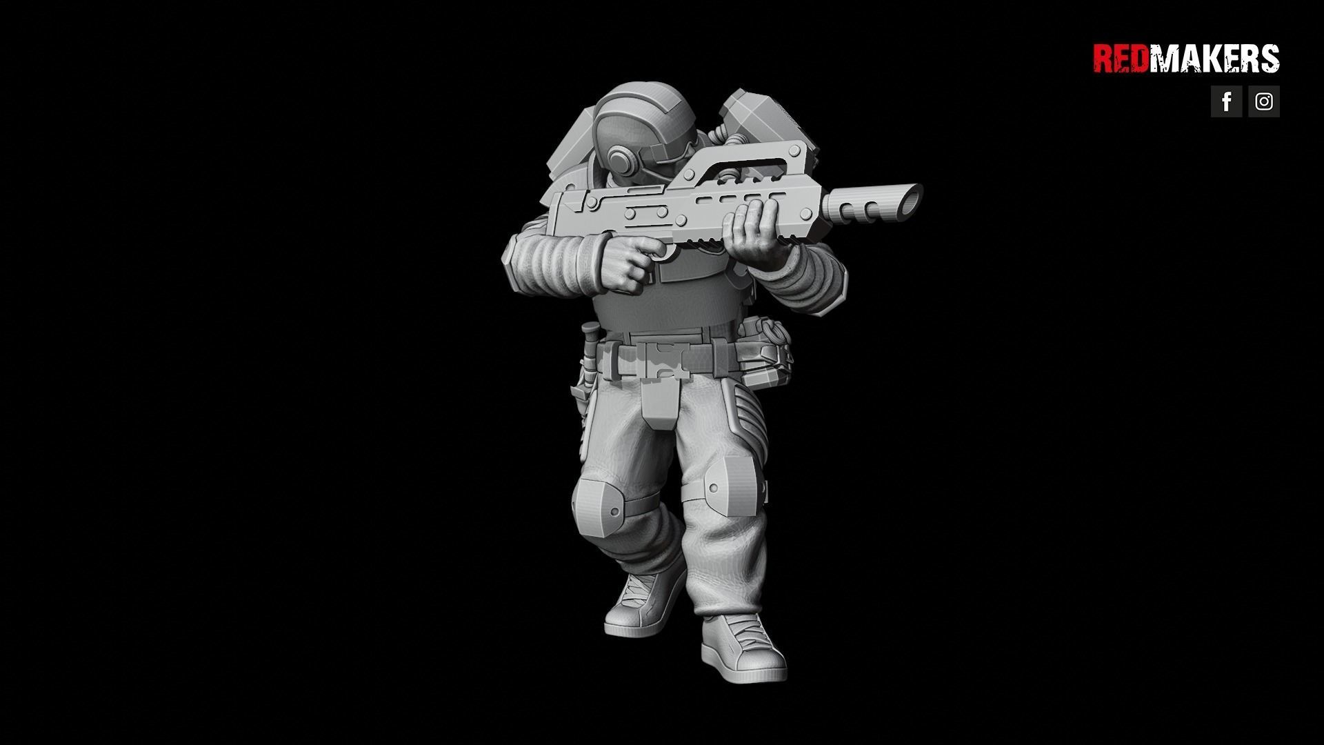 Airborne Division - Squad of the Imperial Force 3D print model_33