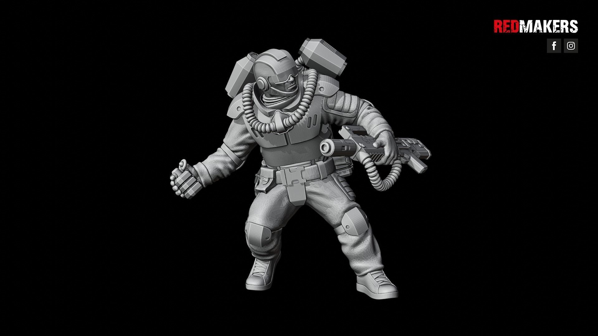 Airborne Division - Squad of the Imperial Force 3D print model_45