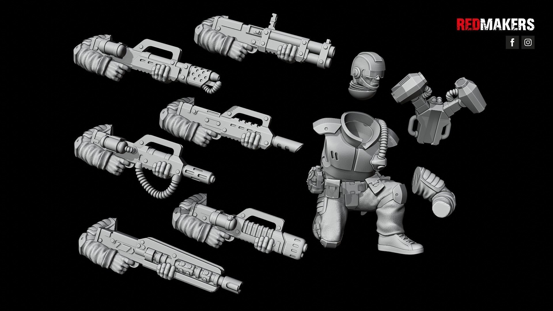Airborne Division - Squad of the Imperial Force 3D print model_38