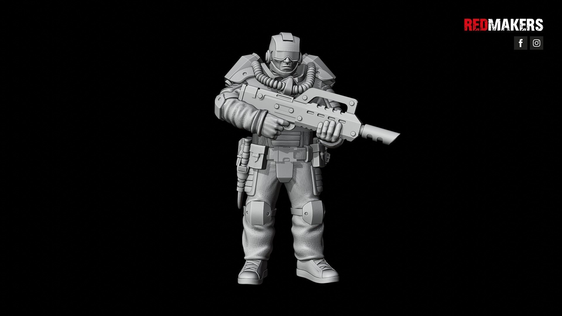 Airborne Division - Squad of the Imperial Force 3D print model_30