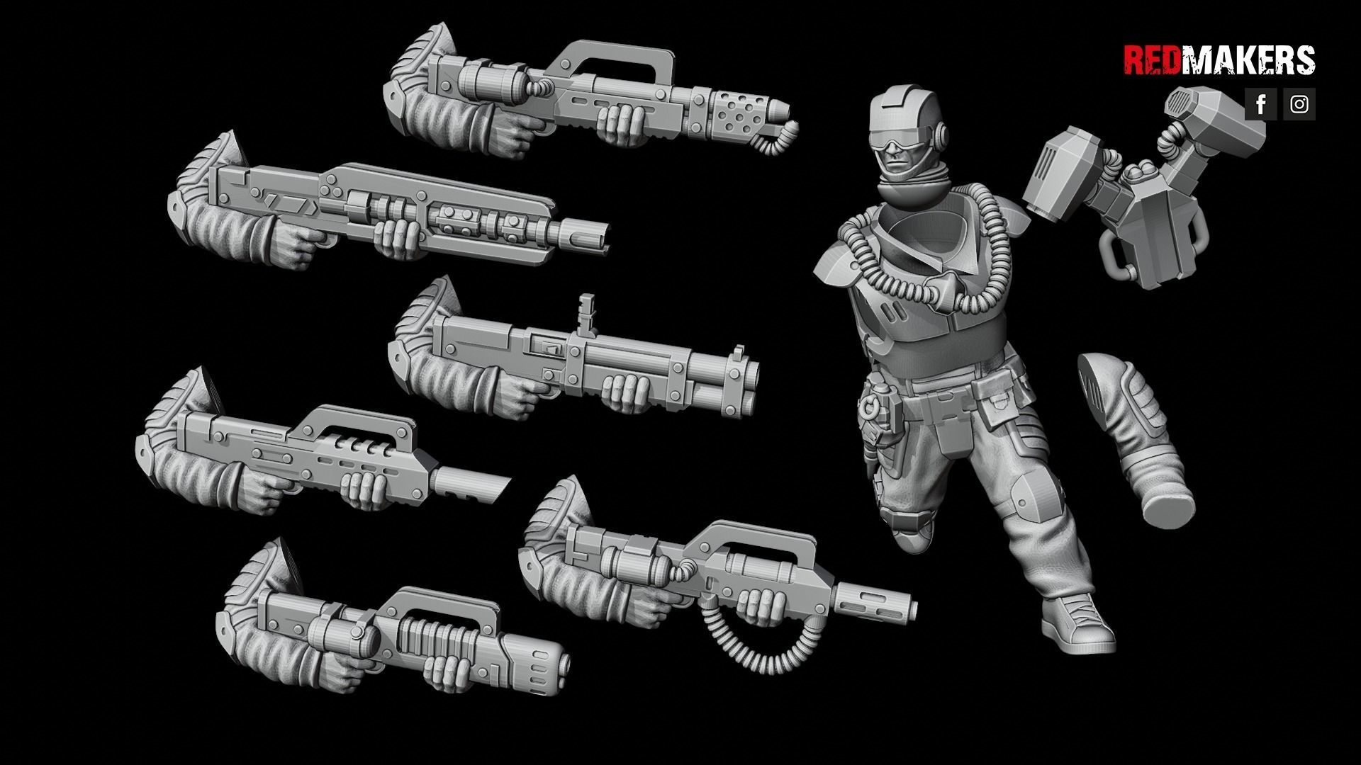 Airborne Division - Squad of the Imperial Force 3D print model_50