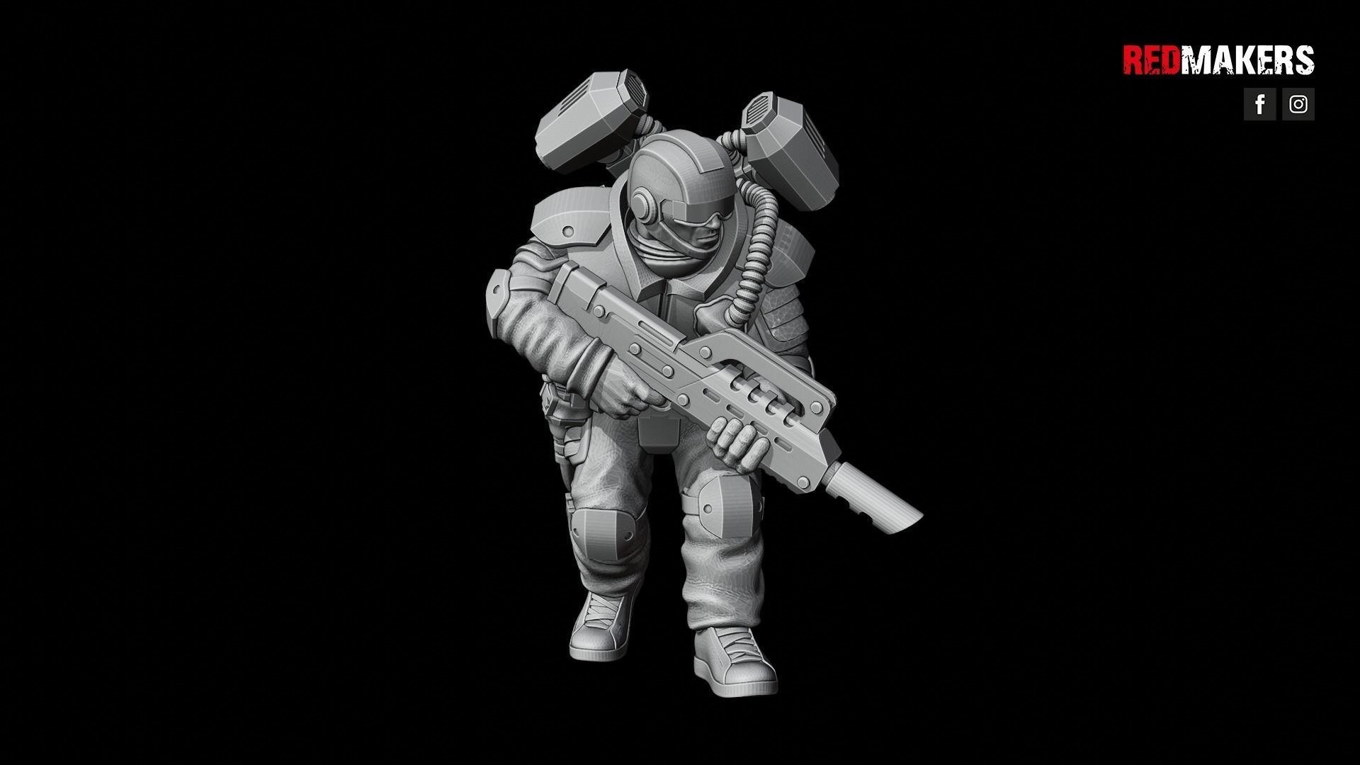 Airborne Division - Squad of the Imperial Force 3D print model_42