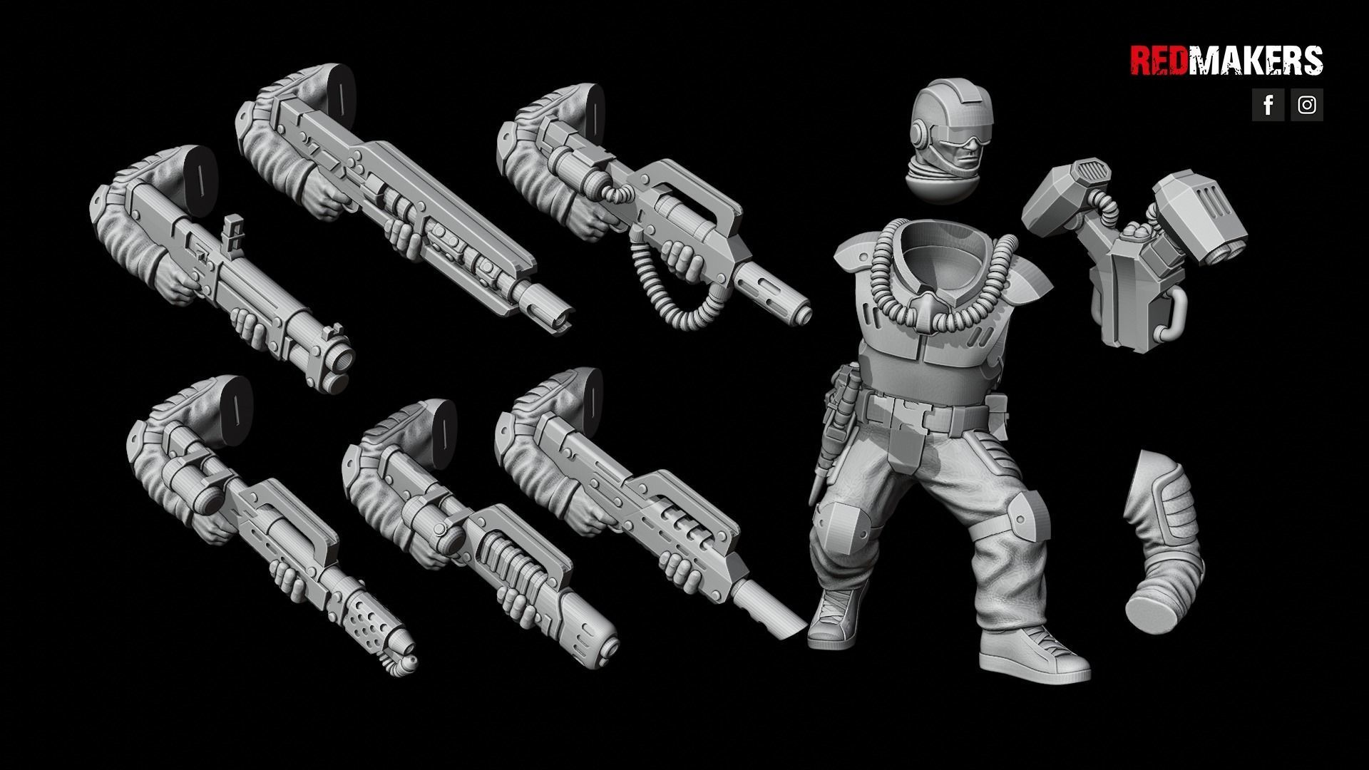 Airborne Division - Squad of the Imperial Force 3D print model_29