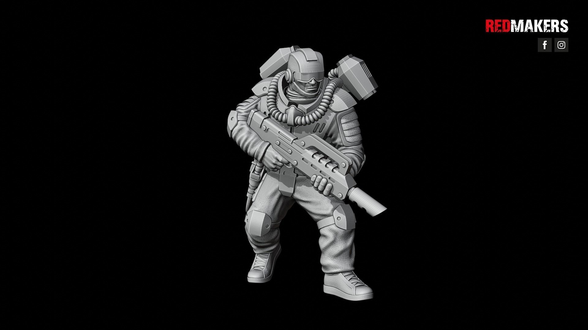 Airborne Division - Squad of the Imperial Force 3D print model_27