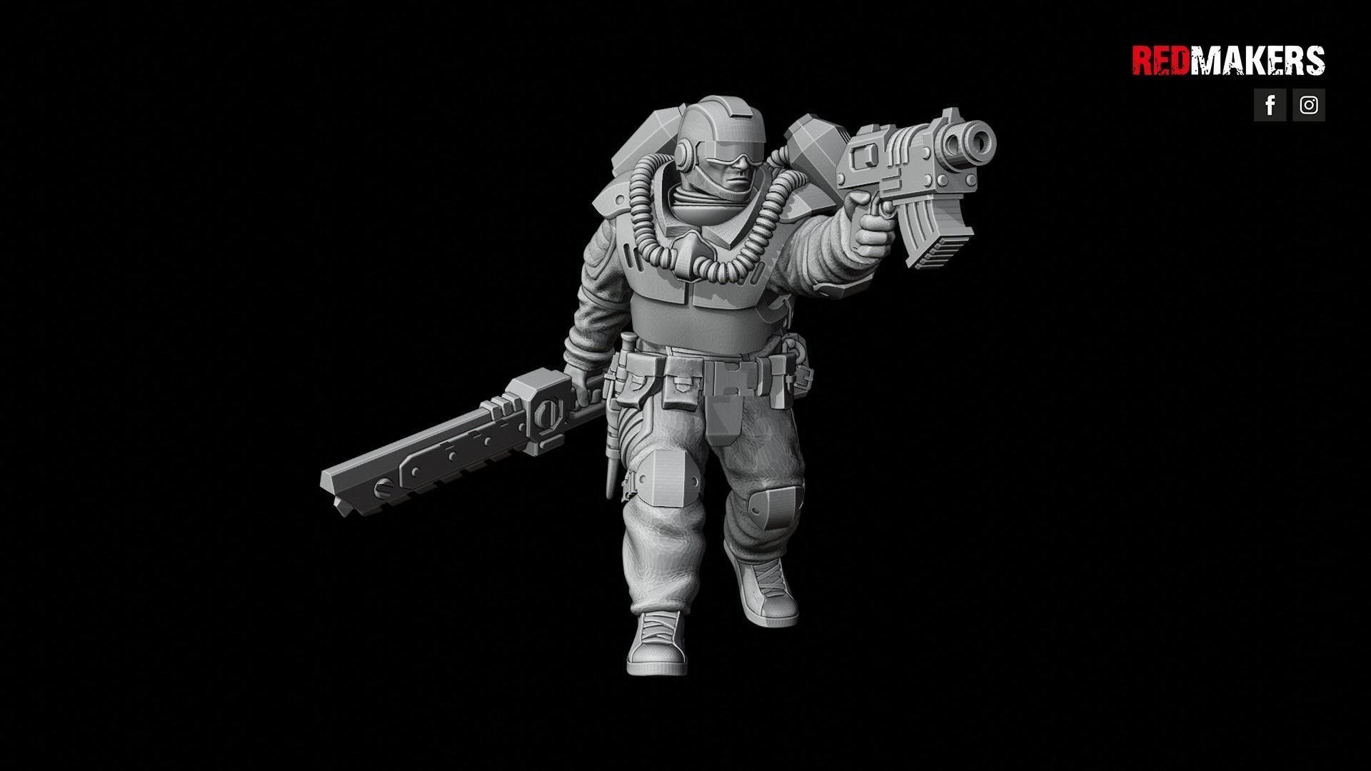 Airborne Division - Squad of the Imperial Force 3D print model_54