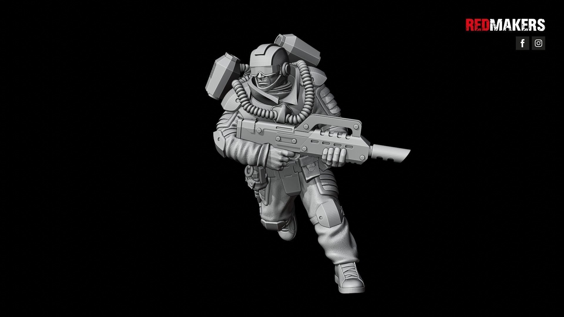 Airborne Division - Squad of the Imperial Force 3D print model_48