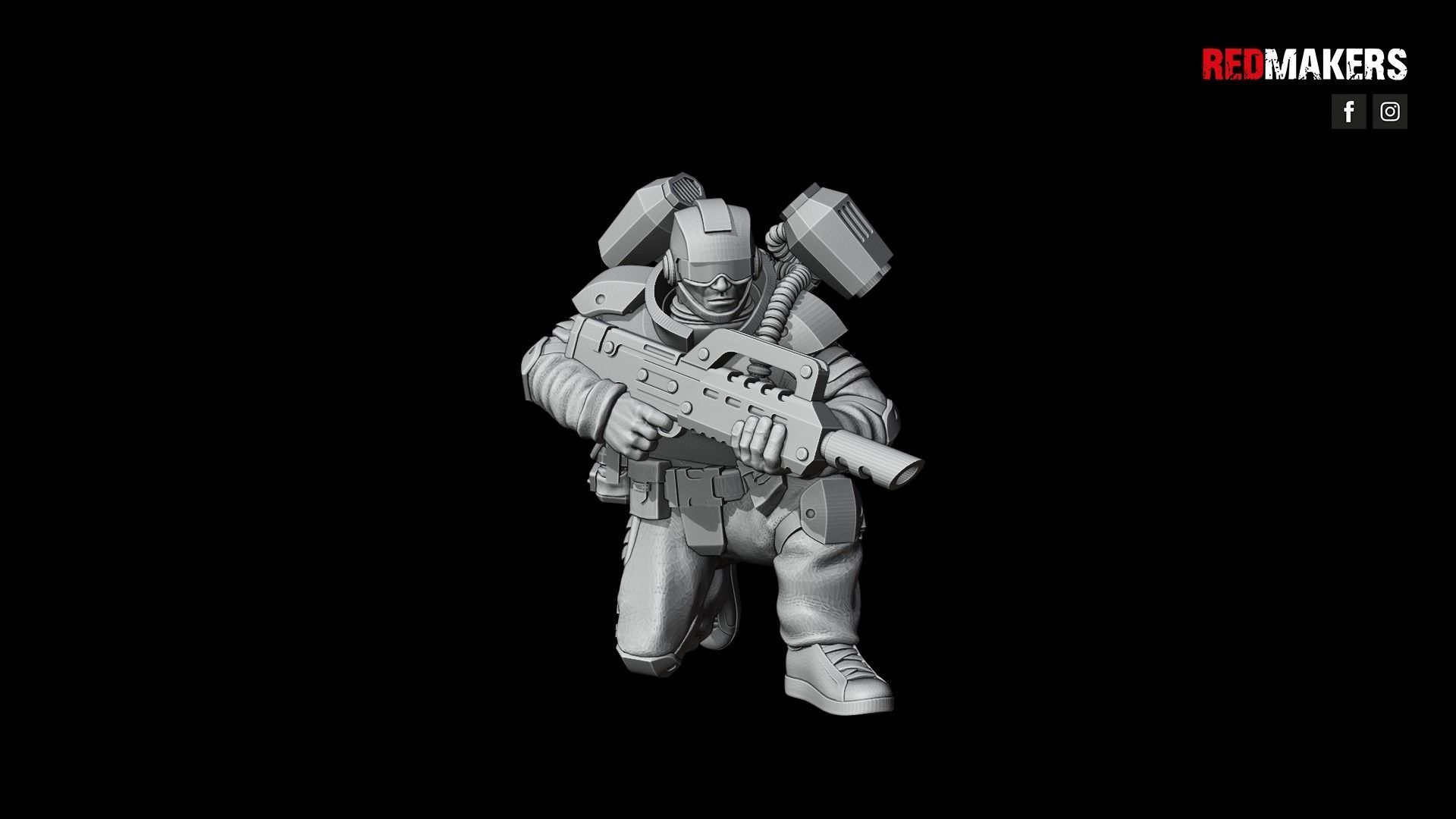 Airborne Division - Squad of the Imperial Force 3D print model_36