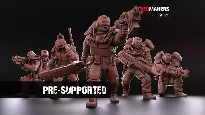 Airborne Division - Squad of the Imperial Force 3D print model