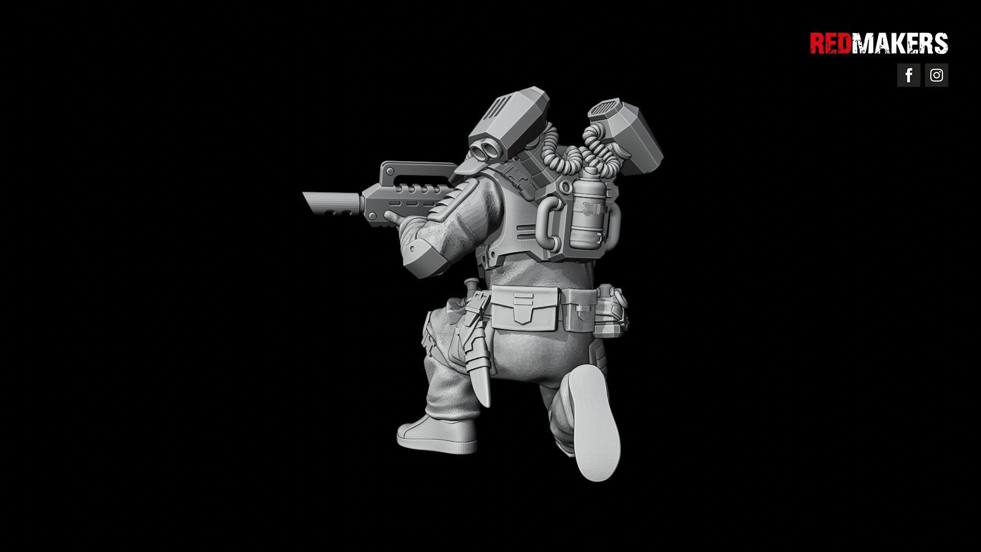 Airborne Division - Squad of the Imperial Force 3D print model_40