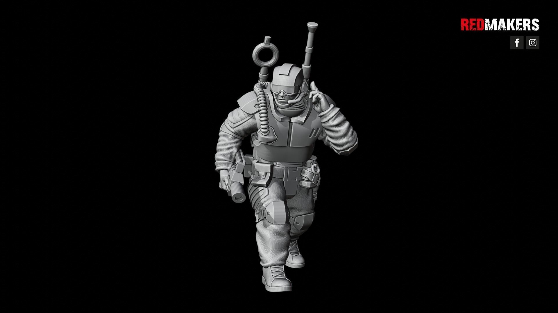 Airborne Division - Squad of the Imperial Force 3D print model_51