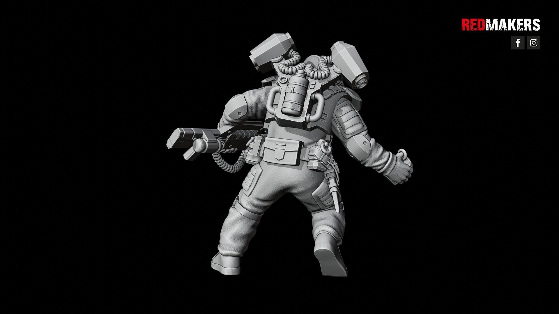 Airborne Division - Squad of the Imperial Force 3D print model_46