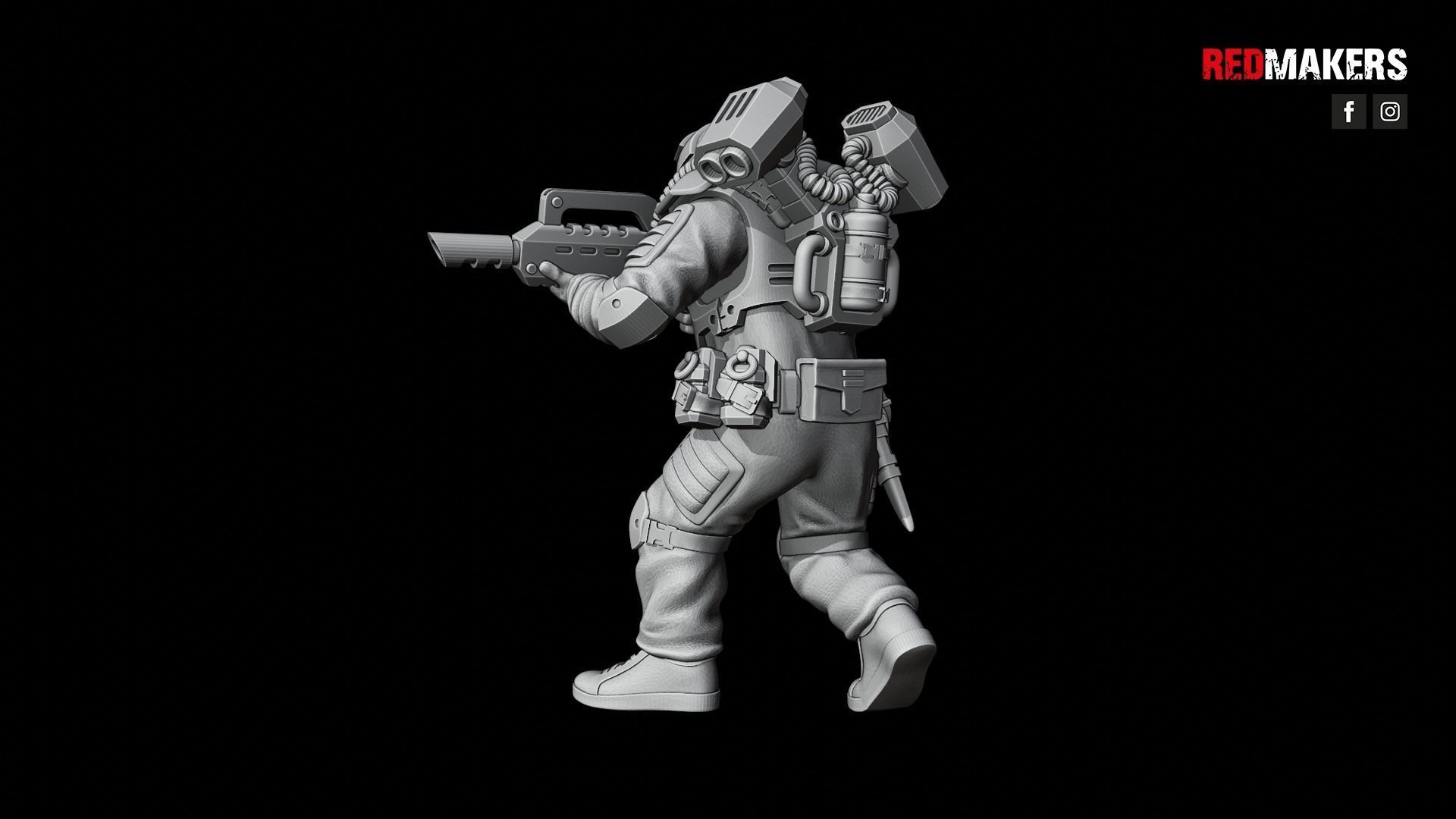 Airborne Division - Squad of the Imperial Force 3D print model_34