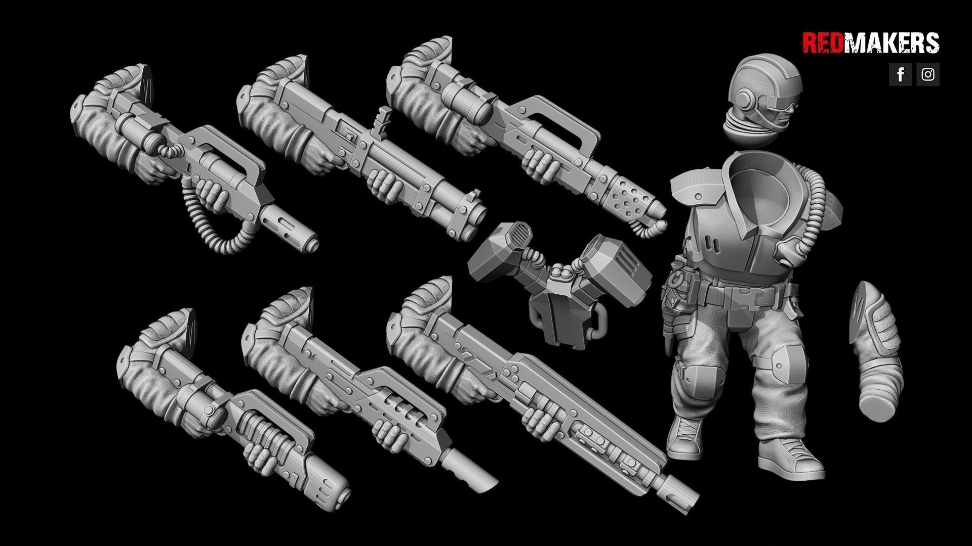 Airborne Division - Squad of the Imperial Force 3D print model_44
