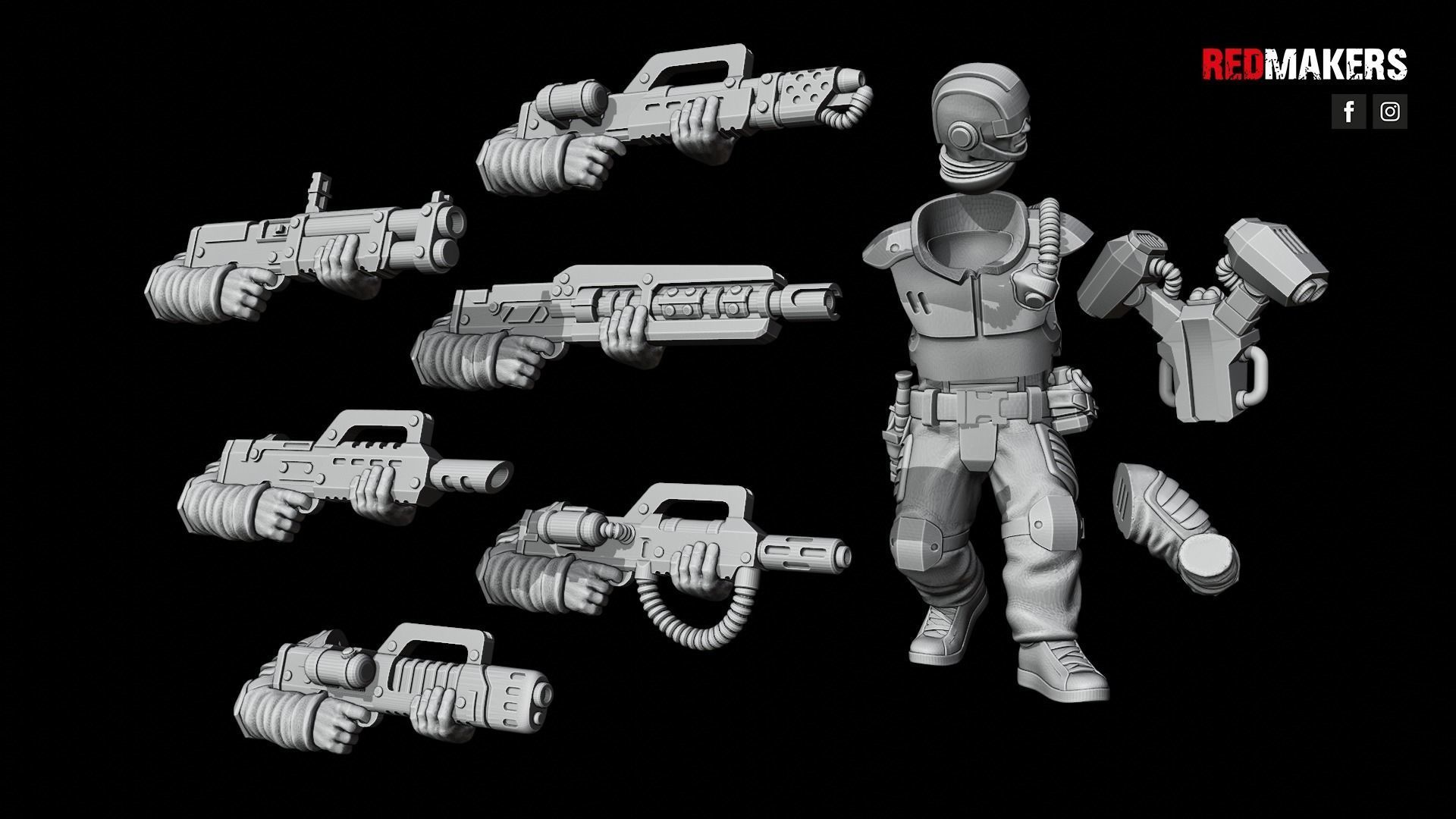 Airborne Division - Squad of the Imperial Force 3D print model_35