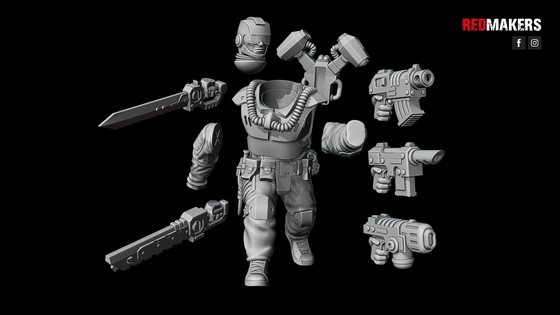 Airborne Division - Squad of the Imperial Force 3D print model_56